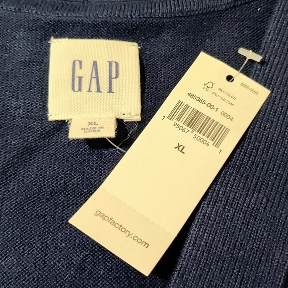 GAP Factory Men's Navy Cardigan Sweater - Picture 4 of 4